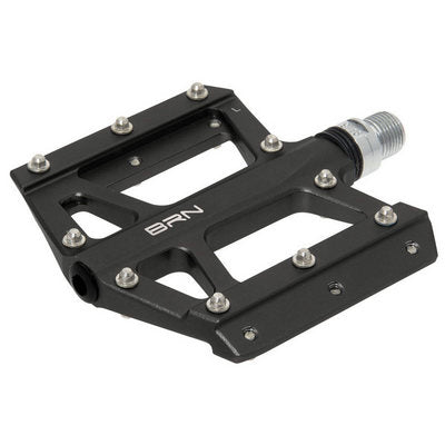 Pedali BRN composite Kite neri con 8 pins silver