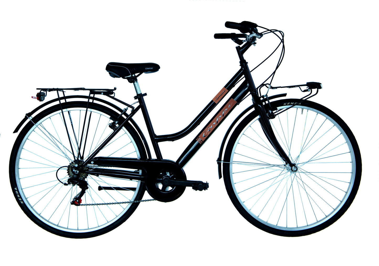 Bici donna trekking Coppi Sorrento 28" 6v nera