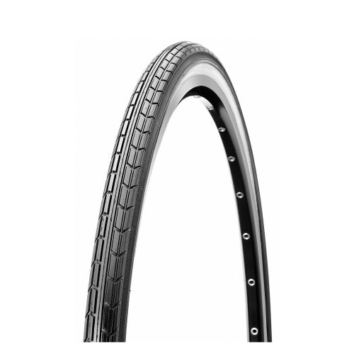 700 x 35 Black White Tire