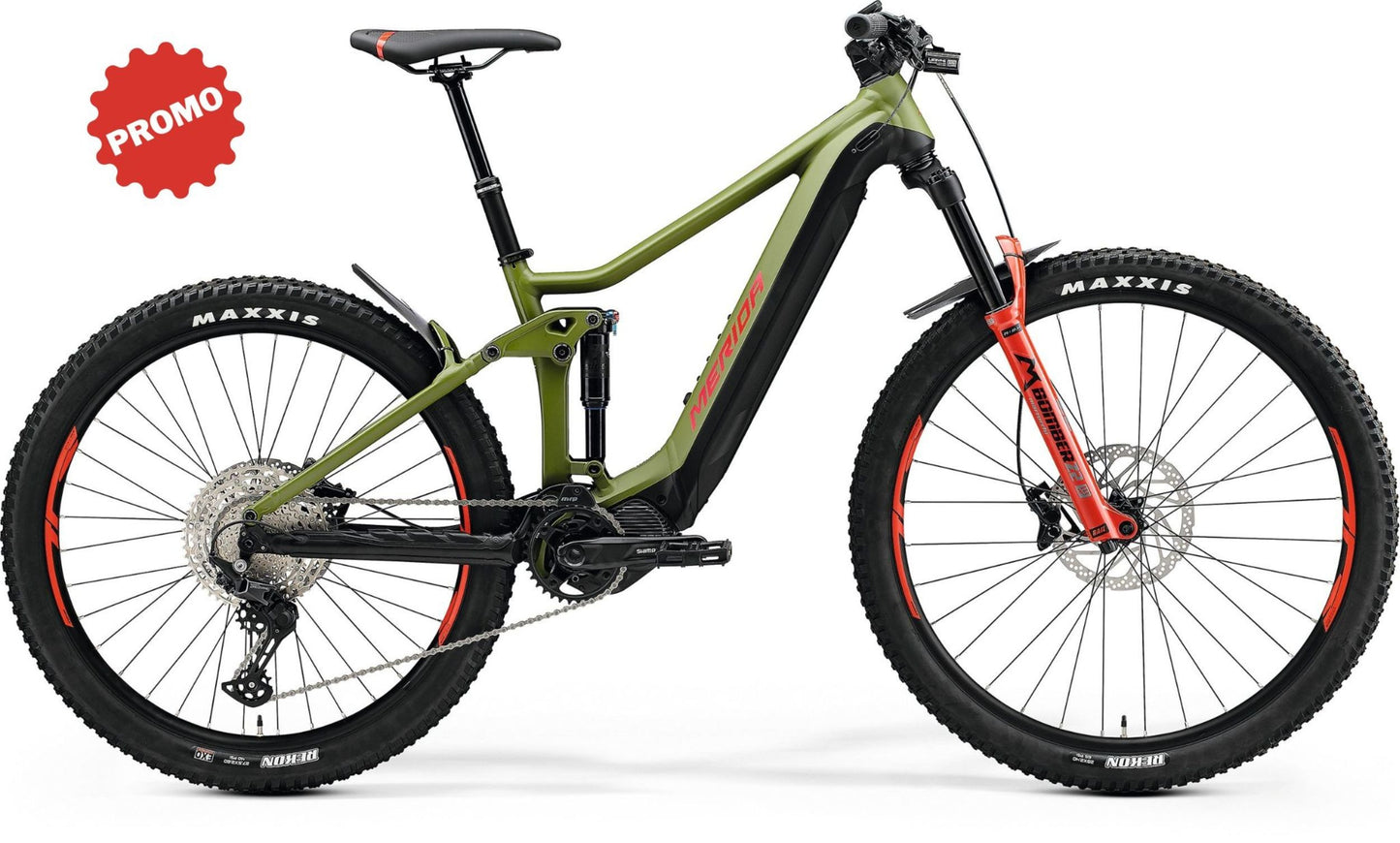 E-MTB Merida eONE-FORTY 500 tg M Matt Green/Black/Race Red