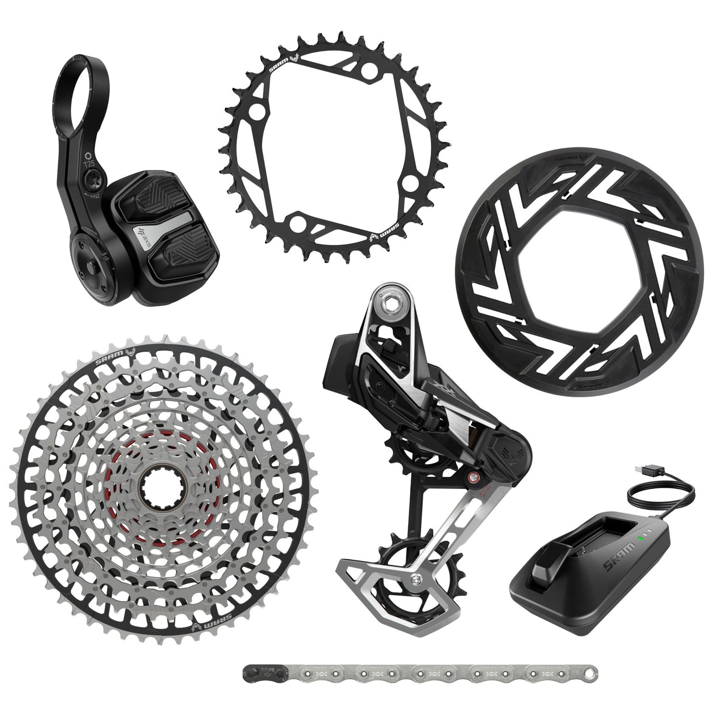 Gruppo completo SRAM XX T-Type Eagle AXS 12v E-MTB 104mm 36t 10-52t