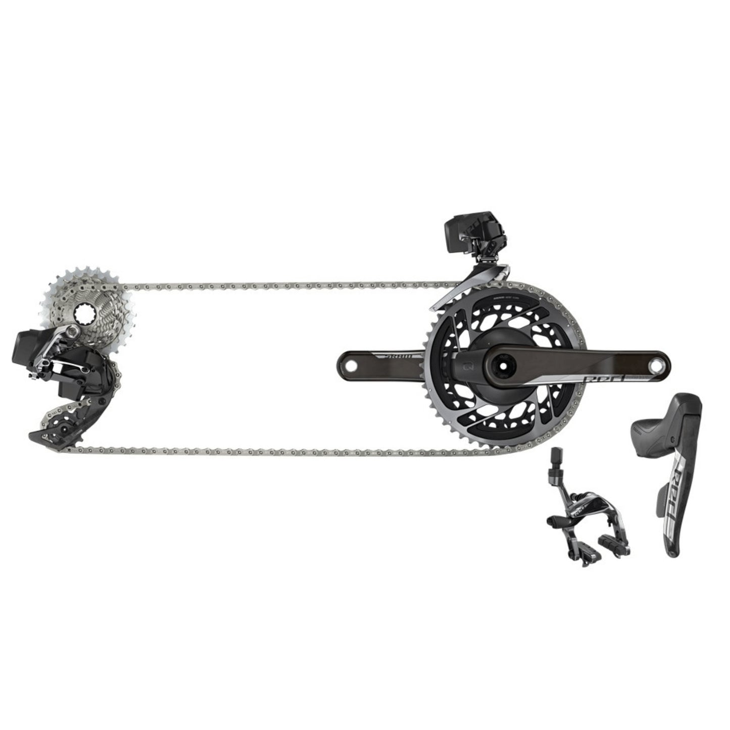 GRUPPO SRAM RED ETAP AXS STRADA 2X12 VELOCITÀ DISCO CENTER LOCK FLAT MOUNT