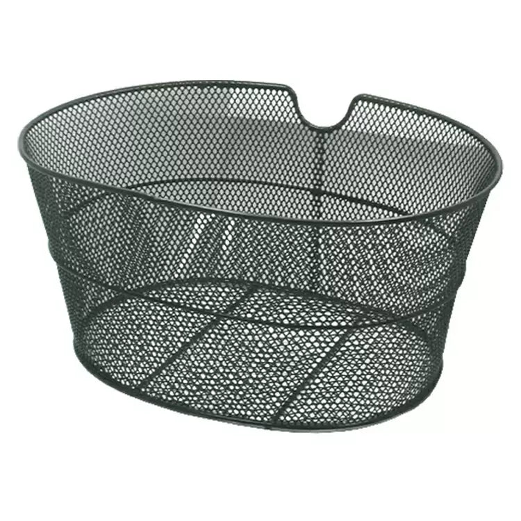 Cestino bici ovale nero in ferro