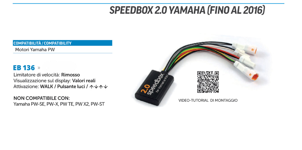 SpeedBox 2.0 compatibile con Yamaha (fino al 2016)