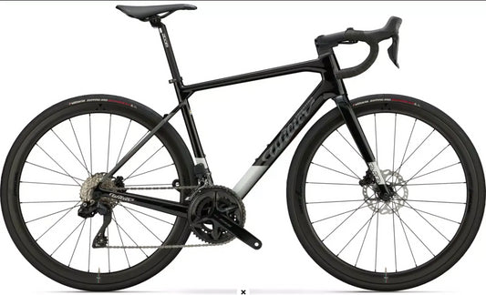 Bici da corsa Wilier Garda 105 SWR40 2x12 tg M nero/bianco
