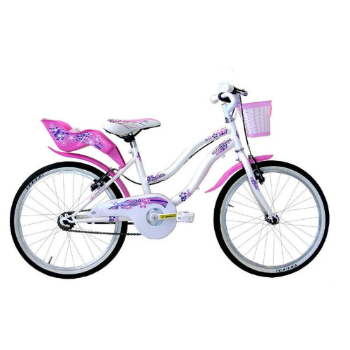 Bicicletta 20" KARINA Coppi bambina 1v età 6-10 anni bianco