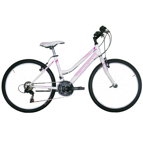 Bicicletta Bambina MTB JAUNTY 24" 18 Velocità Bianca