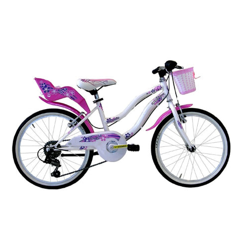 Bicicletta Bimba KARINA 20" Coppi 6 velocità Bianca