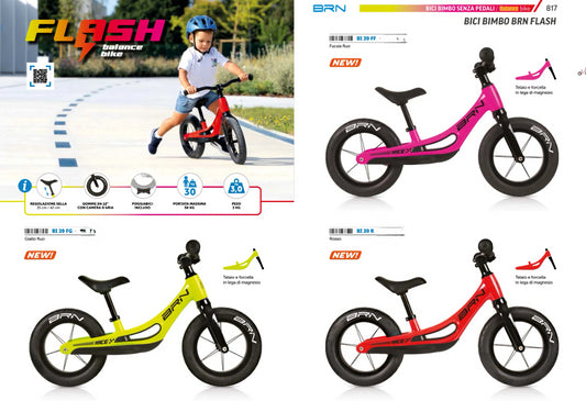 Bicicletta pedagogica balance bike BRN Flash 12"