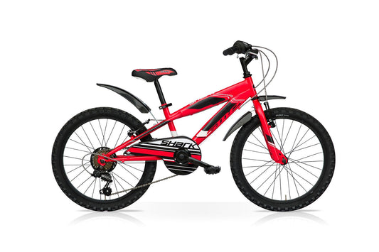 Bicicletta per bambino MTB 20" Shark 6 velocità in acciaio
