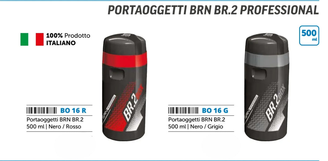 Borraccia portaoggetti BRN PR.2 box 500 ml nero/grigio