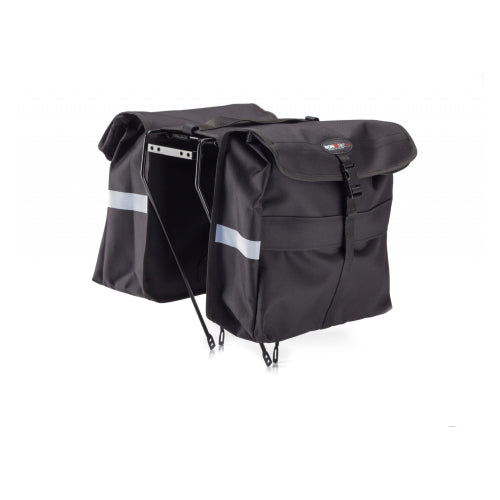 Borsa bisaccia Bonin allungabile nera