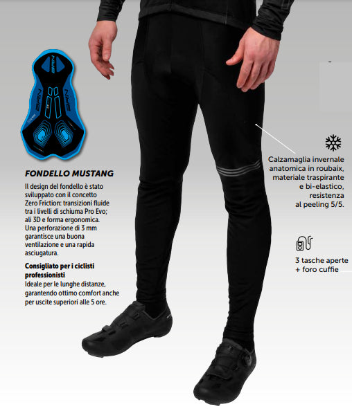 Calzamaglia Felpata BRN Uomo Nera