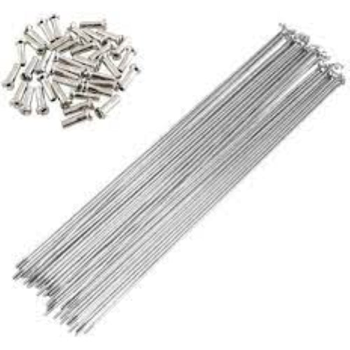 Confezione 144pz raggi acciaio 300x2mm con nipples 12mm BRN