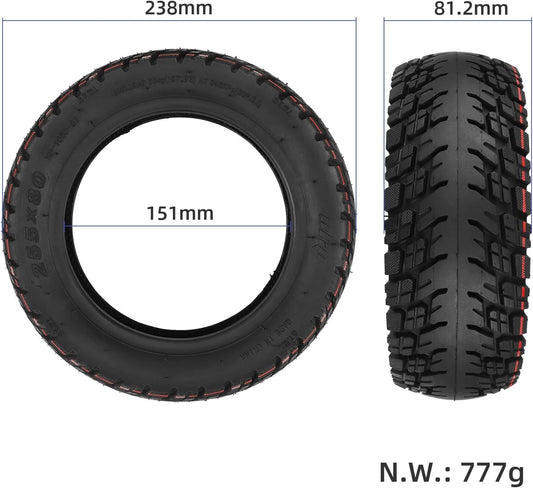 Copertone tubeless 10x2.0-6.1 Semi off road nero