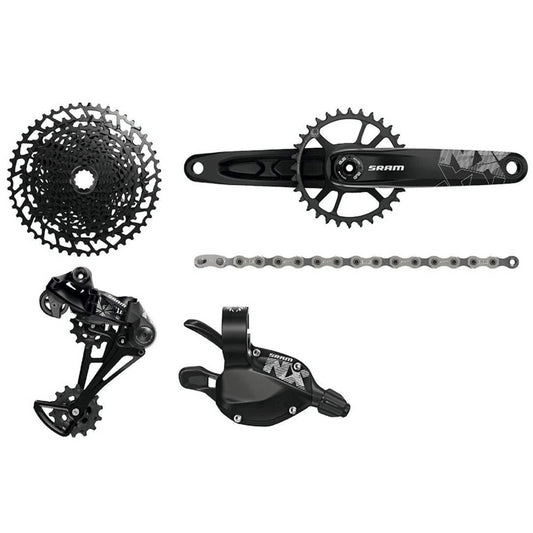 GRUPPO COMPLETO SRAM NX EAGLE PEDIVELLA 175MM CORONA 32 12 VELOCITÀ DUB NERO