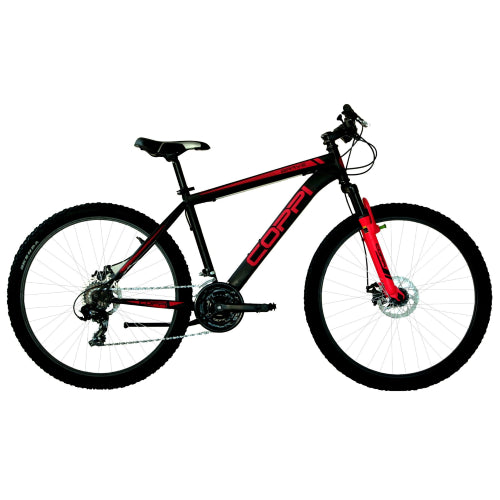 Mountain Bike 27,5" Coppi 21v disc h46 nero/rosso