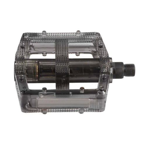 Pedali BMX nero trasparente in policarbonato