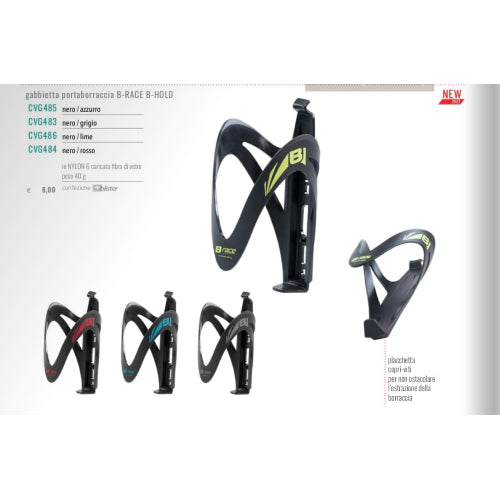 Portaborraccia B-Race B-Hold nero/lime in nylon
