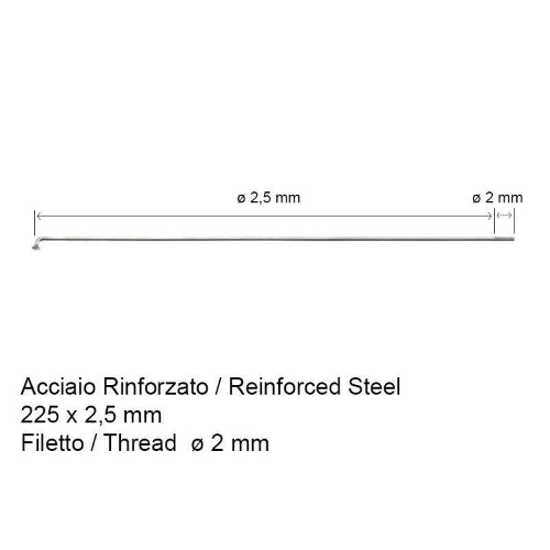 Raggio BRN rinforzato 225x2.5mm con nipples silver
