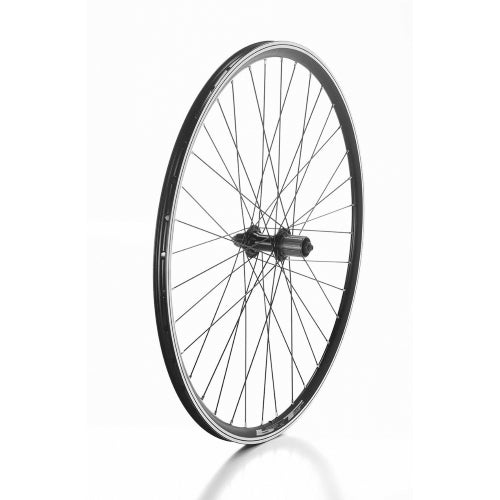 Ruota 28" da corsa posteriore nera su cassetta 8/9V mozzo con bloccaggio su sfere