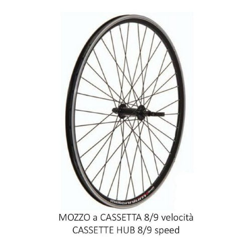 Ruota BRN 26'' mtb Posteriore Millennium a Cassetta 8/9 vel Nero
