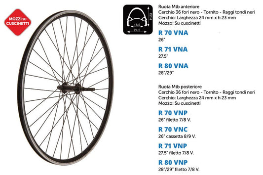 Ruota MTB anteriore BRN Infinity 29"