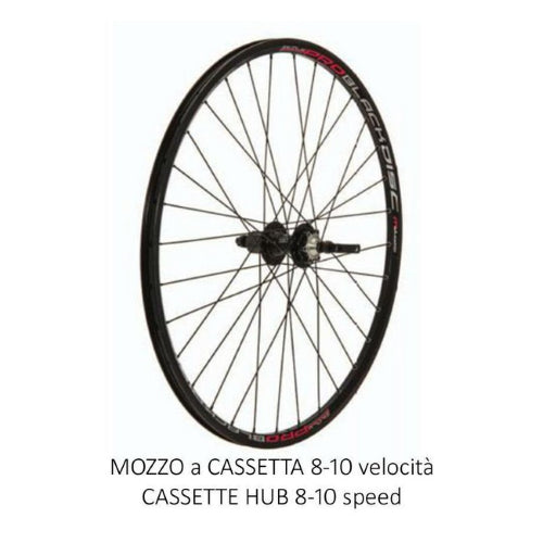 Ruota Posteriore BRN 27.5'' mtb Pro Disco Cassetta 8-10 vel Nero